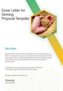 Cover Letter For Farming Proposal Template One Pager Sample Example Document