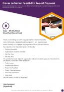Cover Letter For Feasibility Report Proposal One Pager Sample Example Document