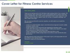 Cover letter for fitness centre services ppt powerpoint presentation background images