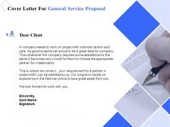 Cover letter for general service proposal ppt powerpoint presentation icon inspiration