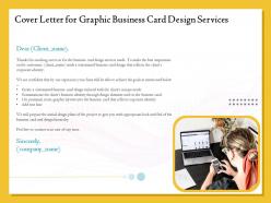 Cover letter for graphic business card design services ppt icon