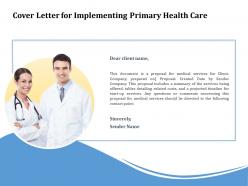 Cover letter for implementing primary health care ppt powerpoint presentation