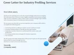 Cover letter for industry profiling services ppt powerpoint presentation show visual