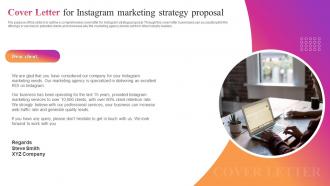 Cover Letter For Instagram Marketing Strategy Proposal Ppt Icon Example Introduction