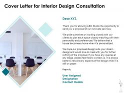 Cover letter for interior design consultation ppt powerpoint presentation icon