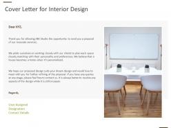 Cover letter for interior design ppt powerpoint presentation gallery