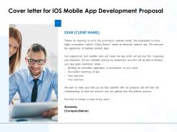 Cover letter for ios mobile app development proposal ppt show inspiration