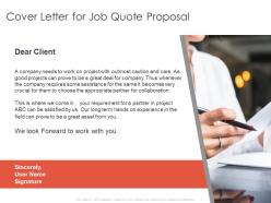 Cover letter for job quote proposal ppt powerpoint presentation file show