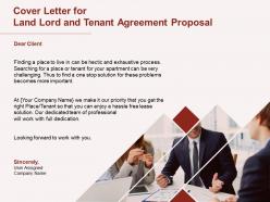 Cover letter for land lord and tenant agreement proposal ppt powerpoint presentation outline