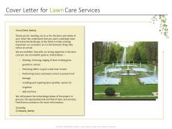 Cover letter for lawn care services ppt powerpoint presentation samples