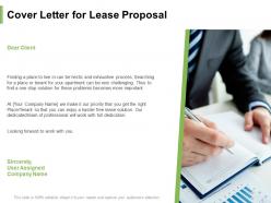 Cover letter for lease proposal ppt powerpoint presentation pictures design templates