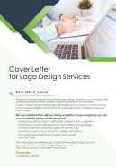 Cover Letter For Logo Design Services One Pager Sample Example Document