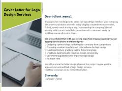 Cover letter for logo design services ppt powerpoint presentation icon visual aids