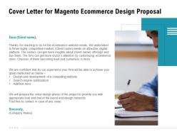 Cover letter for magento ecommerce design proposal ppt powerpoint presentation visuals
