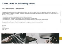 Cover Letter For Marketing Recap Ppt Powerpoint Presentation Slides Gridlines