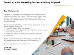 Cover letter for marketing services advisory proposal ppt clipart
