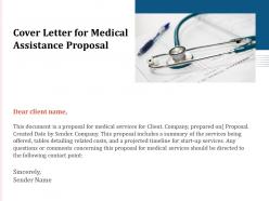 Cover letter for medical assistance proposal ppt powerpoint presentation infographic