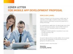 Cover letter for mobile app development proposal c1072 ppt powerpoint presentation file