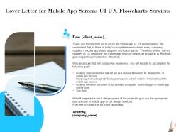 Cover letter for mobile app screens ui ux flowcharts services more information ppt powerpoint presentation slide