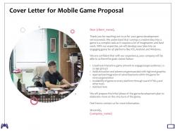 Cover letter for mobile game proposal interactive game ppt powerpoint presentation examples