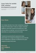 Cover Letter For Mobile Voip Solution Development Proposal One Pager Sample Example Document