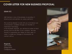 Cover letter for new business proposal ppt summary sample