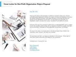 Cover Letter For Non Profit Organization Project Proposal Ppt Powerpoint Picture
