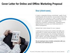 Cover letter for online and offline marketing proposal ppt design