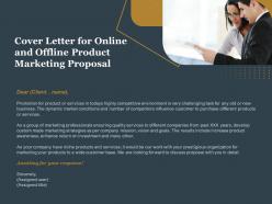 Cover letter for online and offline product marketing proposal ppt pictures