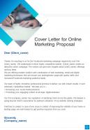 Cover Letter For Online Marketing Proposal One Pager Sample Example Document