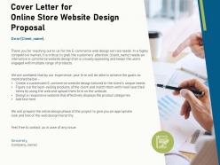 Cover letter for online store website design proposal ppt file elements