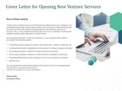 Cover letter for opening new venture services ppt powerpoint presentation shapes