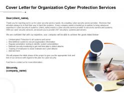 Cover letter for organization cyber protection services ppt powerpoint presentation rules