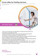 Cover Letter For Painting Services One Pager Sample Example Document