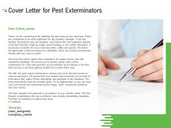 Cover Letter For Pest Exterminators Ppt Powerpoint Presentation Outline Guide