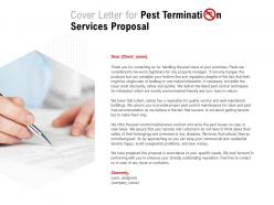 Cover letter for pest termination services proposal ppt powerpoint presentation slides portrait