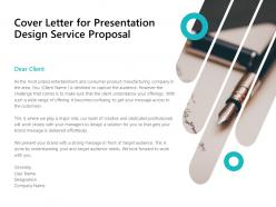 Cover letter for presentation design service proposal ppt powerpoint
