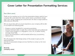 Cover letter for presentation formatting services ppt icon