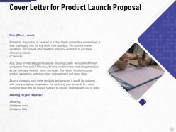 Cover letter for product launch proposal ppt powerpoint presentation visual aids example 2015