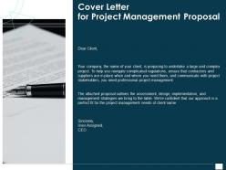 Cover letter for project management proposal ppt powerpoint pictures