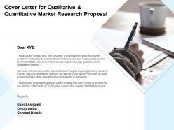 Cover letter for qualitative and quantitative market research proposal ppt powerpoint presentation