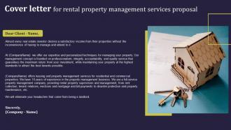 Cover Letter For Rental Property Management Services Proposal Ppt Mockup