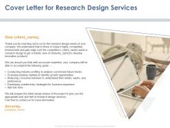 Cover letter for research design services ppt powerpoint presentation summary