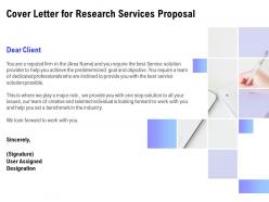 Cover letter for research services proposal ppt powerpoint slides outline
