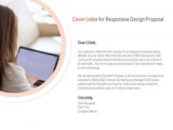 Cover letter for responsive design proposal ppt powerpoint presentation files