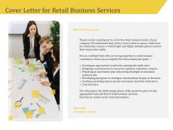 Cover letter for retail business services marketing ppt model