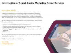 Cover Letter For Search Engine Marketing Agency Services Ppt Example File