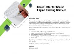 Cover letter for search engine ranking services design attractive ppt powerpoint presentation ideas
