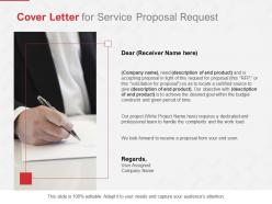Cover letter for service proposal request ppt powerpoint presentation file