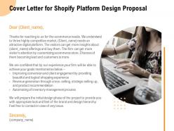Cover letter for shopify platform design proposal ppt powerpoint presentation infographic